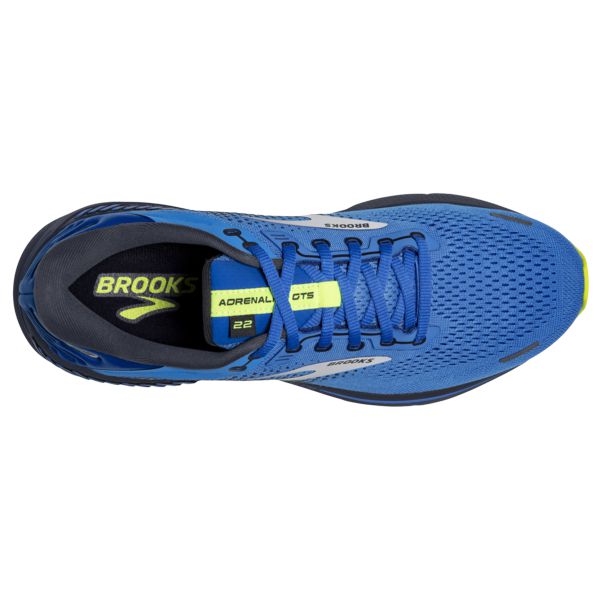 Brooks Adrenaline GTS 22 Men's Road Running Shoes Blue / Silver / Yellow | USA-501968