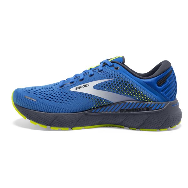 Brooks Adrenaline GTS 22 Men's Road Running Shoes Blue / Silver / Yellow | USA-501968