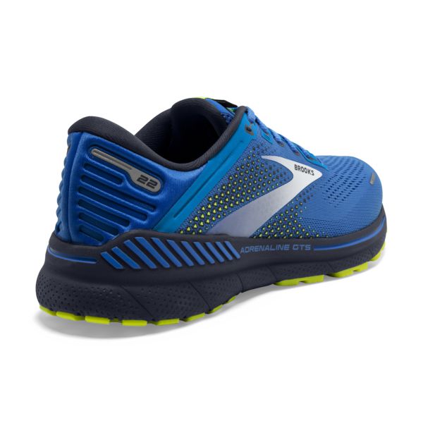 Brooks Adrenaline GTS 22 Men's Road Running Shoes Blue / Silver / Yellow | USA-501968