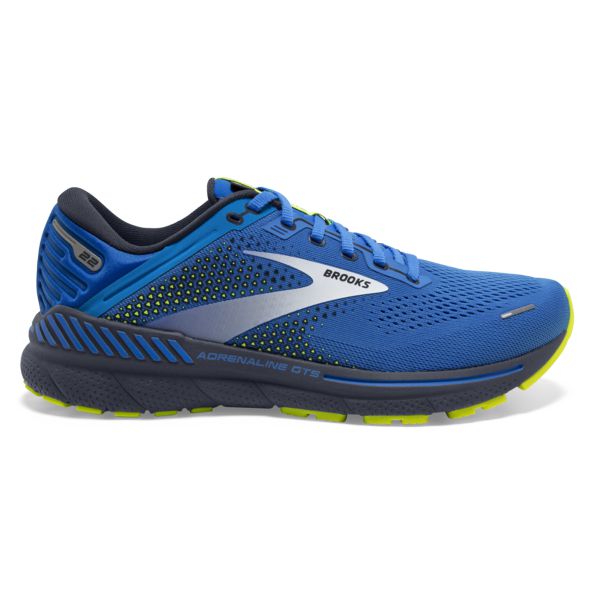 Brooks Adrenaline GTS 22 Men\'s Road Running Shoes Blue / Silver / Yellow | USA-501968