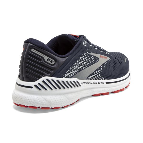 Brooks Adrenaline GTS 22 Men's Road Running Shoes Navy / Orange / White | USA-76184