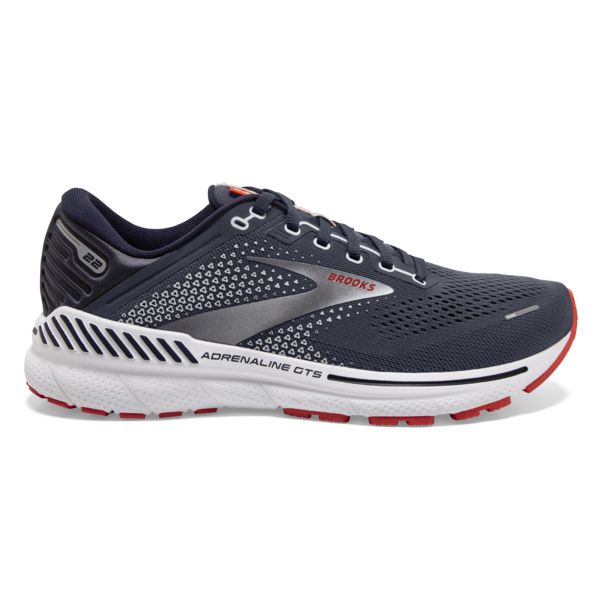 Brooks Adrenaline GTS 22 Men\'s Road Running Shoes Navy / Orange / White | USA-76184