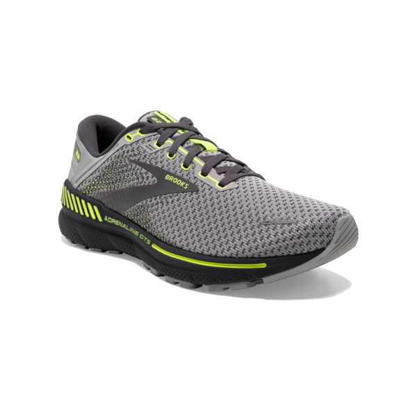 Brooks Adrenaline GTS 22 Men's Road Running Shoes Grey / Yellow / Black | USA-765824