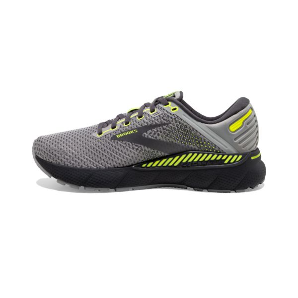 Brooks Adrenaline GTS 22 Men's Road Running Shoes Grey / Yellow / Black | USA-765824