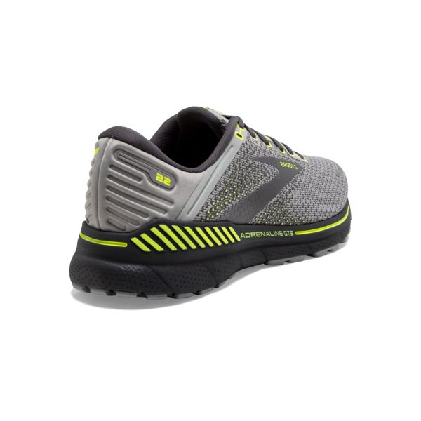 Brooks Adrenaline GTS 22 Men's Road Running Shoes Grey / Yellow / Black | USA-765824