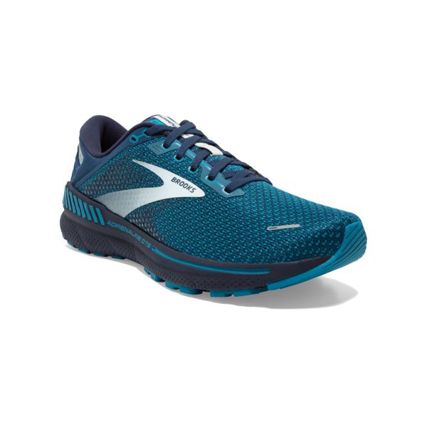 Brooks Adrenaline GTS 22 Men's Road Running Shoes Blue / Green / Grey | USA-86359