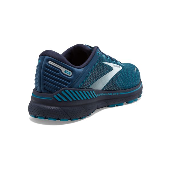 Brooks Adrenaline GTS 22 Men's Road Running Shoes Blue / Green / Grey | USA-86359