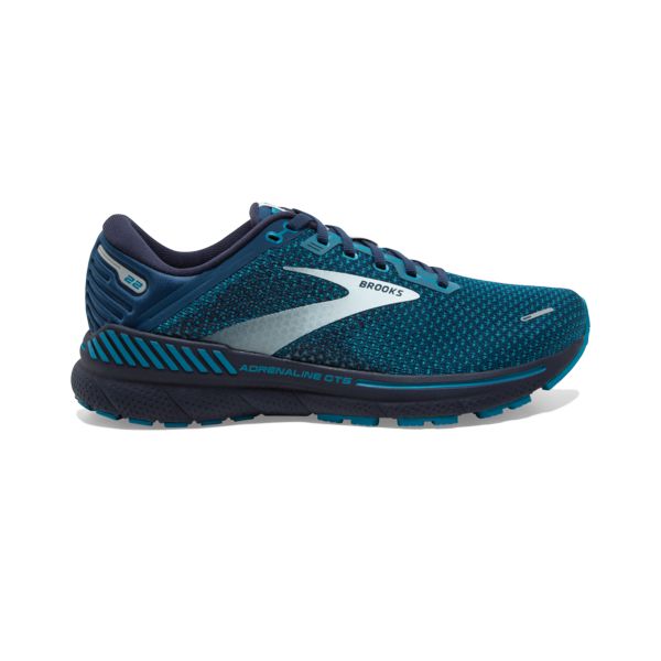 Brooks Adrenaline GTS 22 Men\'s Road Running Shoes Blue / Green / Grey | USA-86359