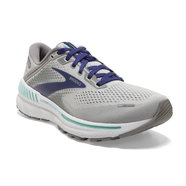 Brooks Adrenaline GTS 22 Women's Road Running Shoes Grey / Blue / Green | USA-187624