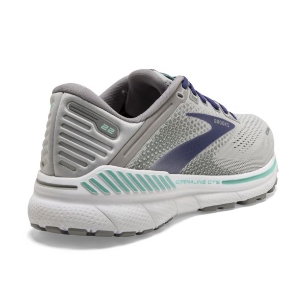 Brooks Adrenaline GTS 22 Women's Road Running Shoes Grey / Blue / Green | USA-187624