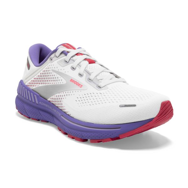 Brooks Adrenaline GTS 22 Women's Road Running Shoes White / Coral / Purple | USA-231740