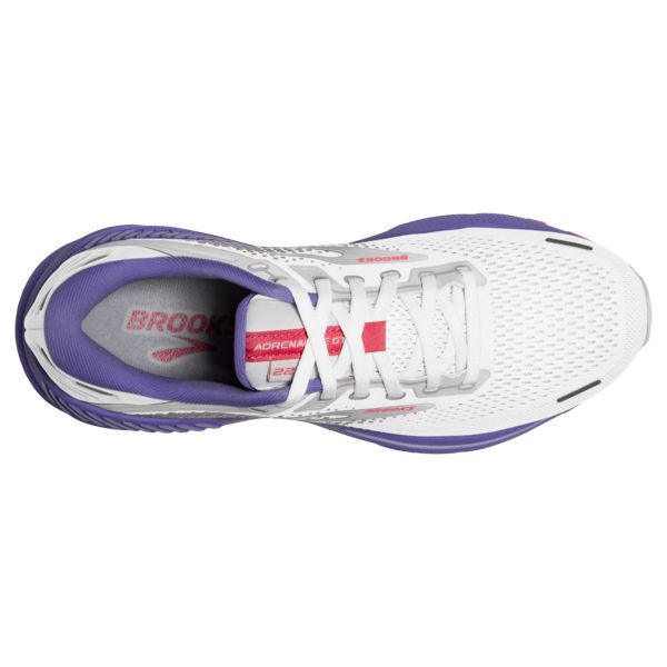 Brooks Adrenaline GTS 22 Women's Road Running Shoes White / Coral / Purple | USA-231740