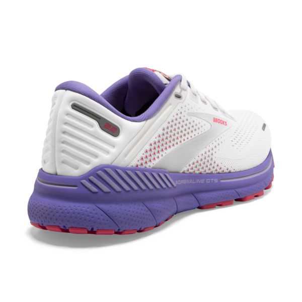 Brooks Adrenaline GTS 22 Women's Road Running Shoes White / Coral / Purple | USA-231740