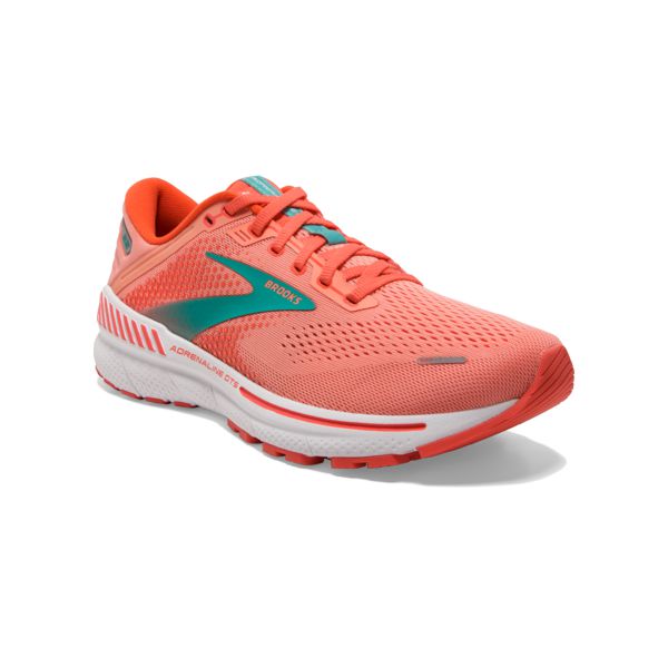 Brooks Adrenaline GTS 22 Women's Road Running Shoes Orange / Green / White | USA-341509