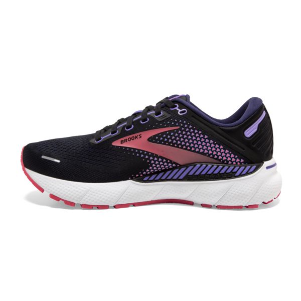 Brooks Adrenaline GTS 22 Women's Road Running Shoes Black / Purple / Coral | USA-905183