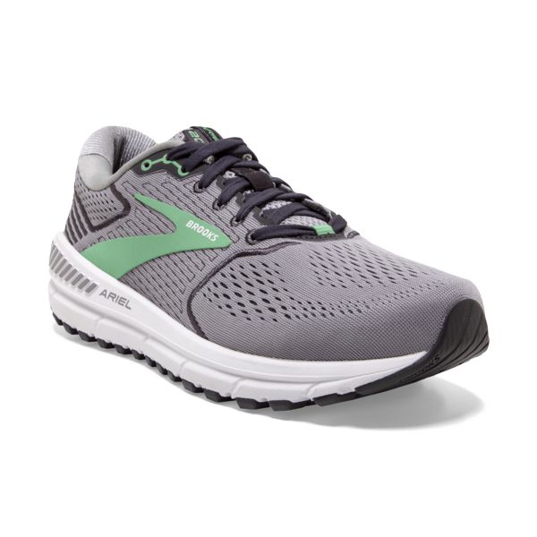 Brooks Ariel 20 Women's Road Running Shoes Grey / Black / Green | USA-231805