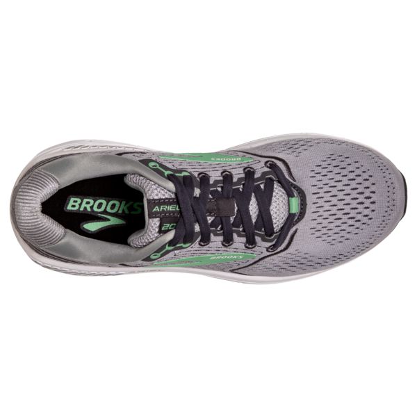 Brooks Ariel 20 Women's Road Running Shoes Grey / Black / Green | USA-231805