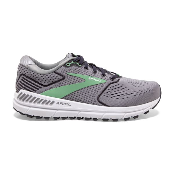 Brooks Ariel 20 Women\'s Road Running Shoes Grey / Black / Green | USA-231805