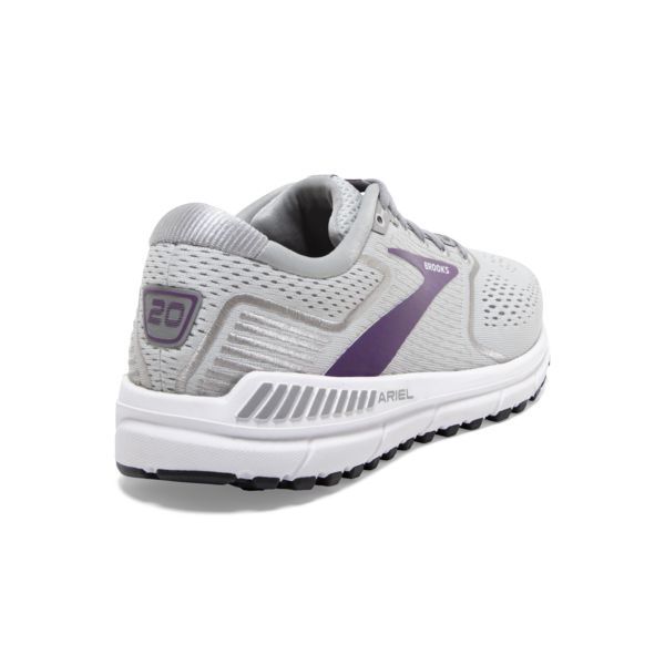 Brooks Ariel 20 Women's Road Running Shoes Grey / Purple / White | USA-830246