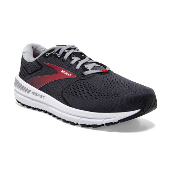 Brooks Beast 20 Men's Road Running Shoes Black / Red / White | USA-125068