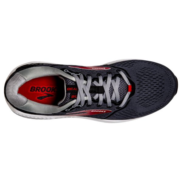 Brooks Beast 20 Men's Road Running Shoes Black / Red / White | USA-125068