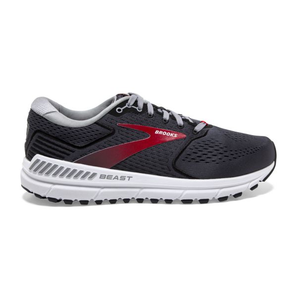 Brooks Beast 20 Men\'s Road Running Shoes Black / Red / White | USA-125068