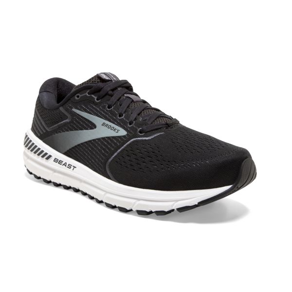 Brooks Beast 20 Men's Road Running Shoes Black / Grey / White | USA-24159