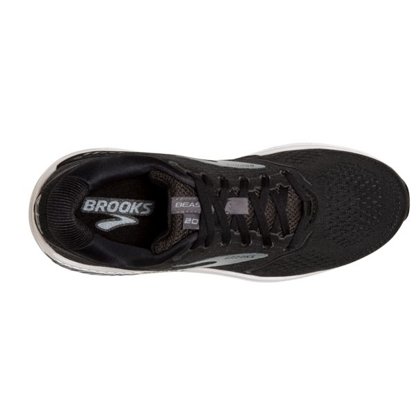 Brooks Beast 20 Men's Road Running Shoes Black / Grey / White | USA-24159