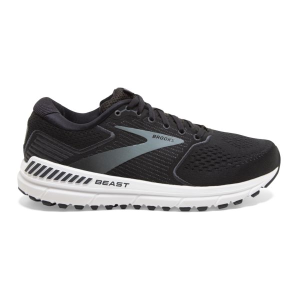 Brooks Beast 20 Men\'s Road Running Shoes Black / Grey / White | USA-24159