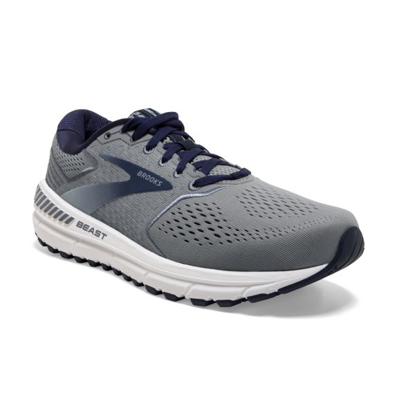 Brooks Beast 20 Men's Road Running Shoes Grey / Blue / White | USA-824173