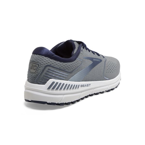 Brooks Beast 20 Men's Road Running Shoes Grey / Blue / White | USA-824173