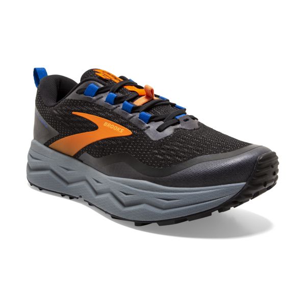 Brooks Caldera 5 Men's Trail Running Shoes Black / Yellow / Blue | USA-18946