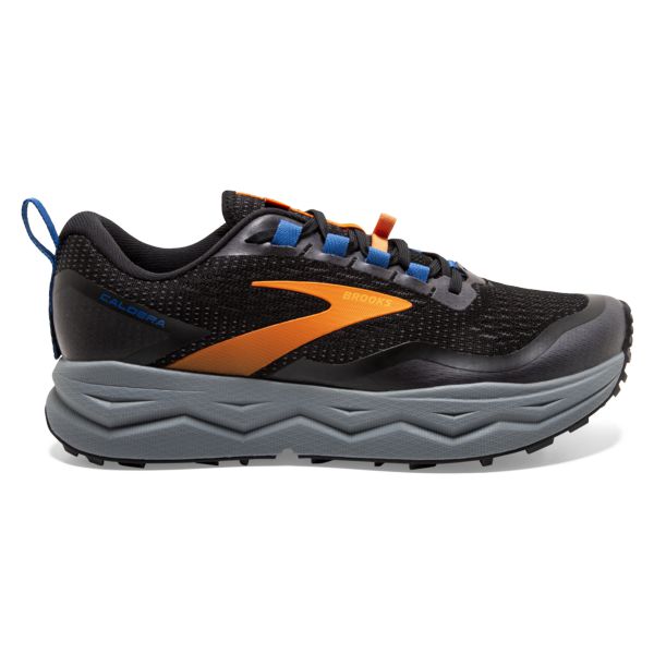 Brooks Caldera 5 Men\'s Trail Running Shoes Black / Yellow / Blue | USA-18946