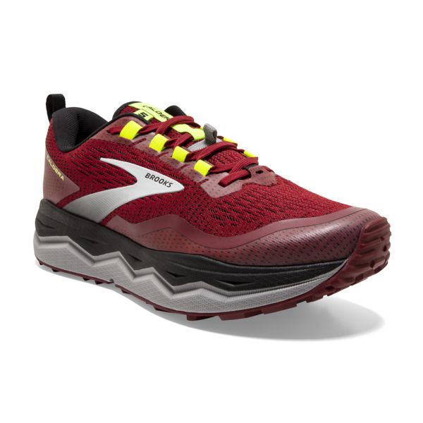 Brooks Caldera 5 Men's Trail Running Shoes Red / Black / Yellow | USA-972650