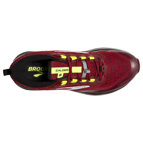 Brooks Caldera 5 Men's Trail Running Shoes Red / Black / Yellow | USA-972650