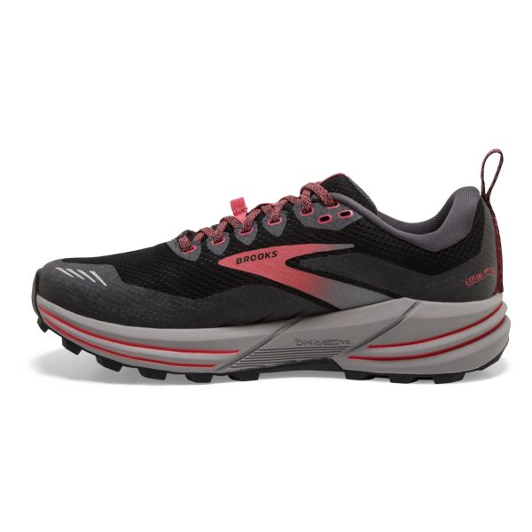 Brooks Cascadia 16 GTX Women's Trail Running Shoes Black / Coral | USA-543168