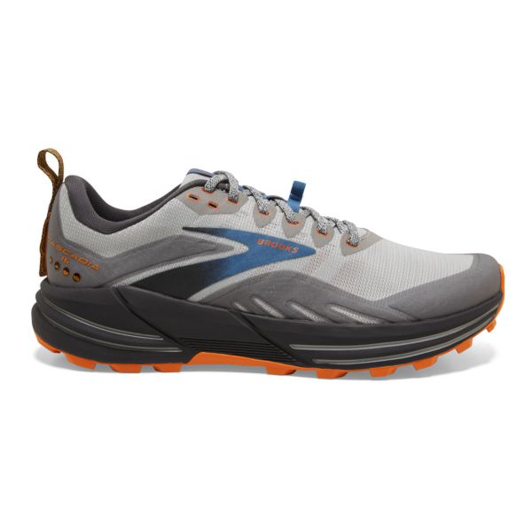 Brooks Cascadia 16 Men\'s Trail Running Shoes Grey / Blue / Orange | USA-172980