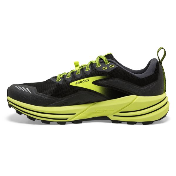 Brooks Cascadia 16 Men's Trail Running Shoes Black / Yellow | USA-47168