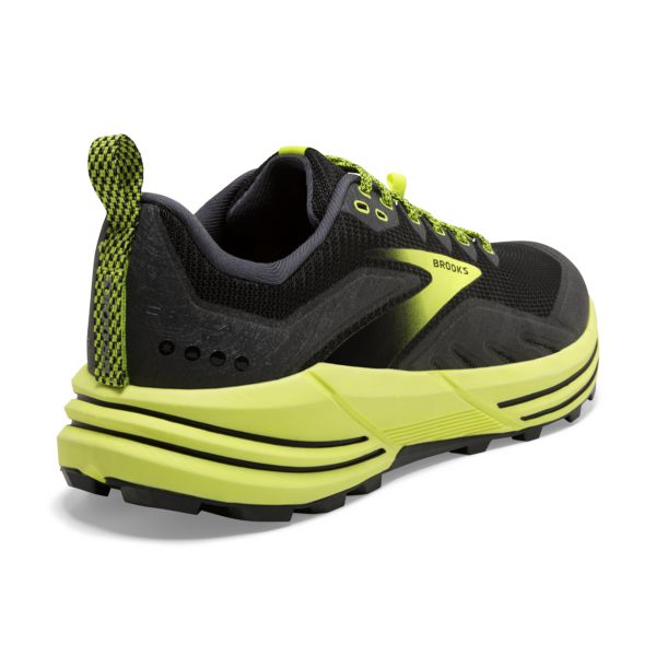 Brooks Cascadia 16 Men's Trail Running Shoes Black / Yellow | USA-47168