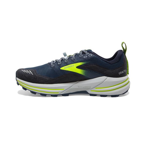 Brooks Cascadia 16 Men's Trail Running Shoes Navy / Yellow / Grey | USA-524183