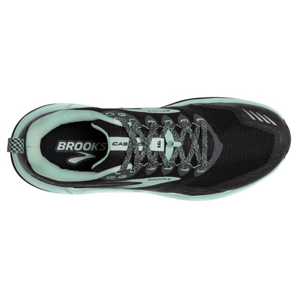 Brooks Cascadia 16 Women's Trail Running Shoes Black / Green | USA-127430