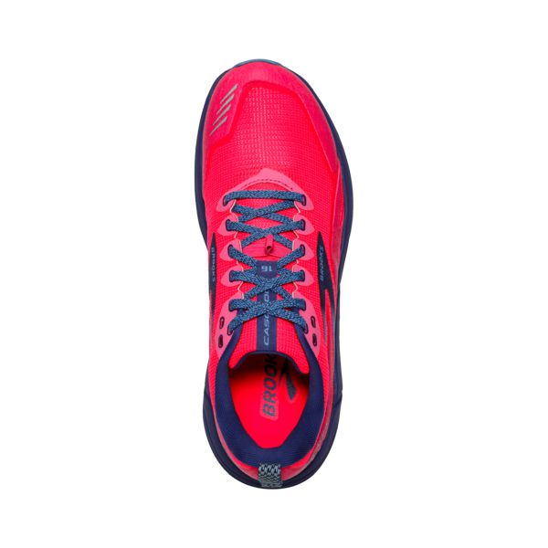 Brooks Cascadia 16 Women's Trail Running Shoes Red / Pink / Blue | USA-487256