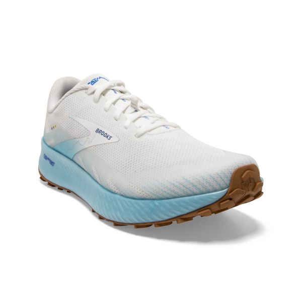 Brooks Catamount Men's Trail Running Shoes White / Blue / Brown | USA-370629