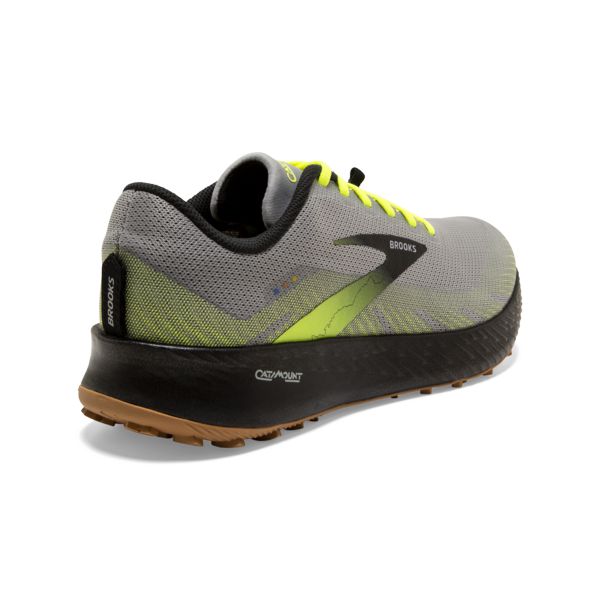 Brooks Catamount Men's Trail Running Shoes Grey / Yellow / Black | USA-786190