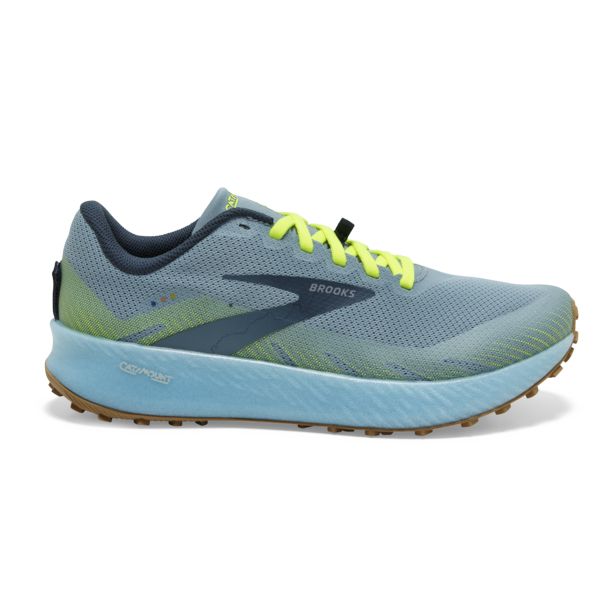 Brooks Catamount Women\'s Trail Running Shoes Blue / Yellow / Green | USA-819743