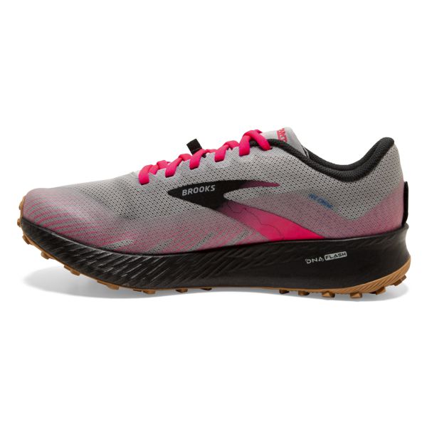 Brooks Catamount Women's Trail Running Shoes Grey / Black / Pink | USA-863507