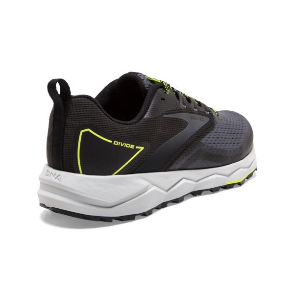 Brooks Divide 2 Men's Trail Running Shoes Black / Grey / Yellow | USA-932801