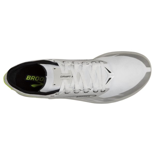 Brooks Draft XC Men's Racing Shoes White / Black / Yellow | USA-103287