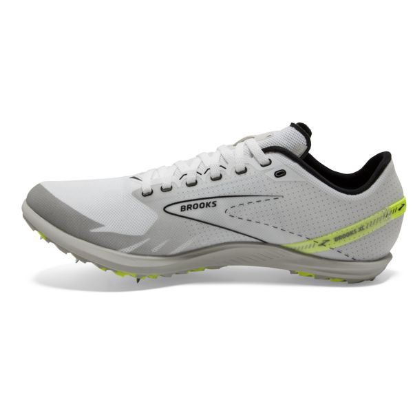 Brooks Draft XC Men's Racing Shoes White / Black / Yellow | USA-103287