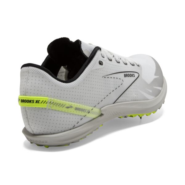 Brooks Draft XC Men's Racing Shoes White / Black / Yellow | USA-103287